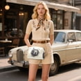 thumbnail image 6 of FORMRS Women Crossbody Purse with Chain Strap Vegan Leather Shoulder Handbag, Beige Astronaut Space, 6 of 7