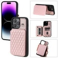 thumbnail image 6 of Case for iPhone 13 Pro 6.1", Detachable Crossbody Strap Wallet Case with Card Slots, Stand Ring Flip PU Leather Protective Cover Lanyard for Women for iPhone 13 Pro, Rosegold, 6 of 8