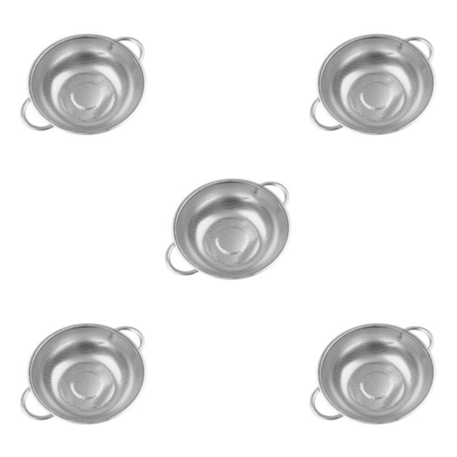 mmirethe Stainless Steel Sink Dish Drying Rack Organizer Drain Sink Plastic Basket Silver 10.04 Inch 5Set