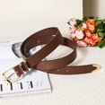 thumbnail image 6 of Fianmy Women Leather Belt with Gold Buckle, Fashion Ladies Leather Waist Belts for Pants Jeans Dress, 6 of 8