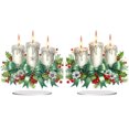 thumbnail image 2 of DIY Diamond Ornaments, Diamond Art Paintings, Christmas Creative Design PVC Home Decoration Ornaments (Double-Sided Pattern, Single-Sided Diamond) (Color Box Packaging 25)-White Candle, 2 of 10