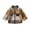 35# Brown, variant on Girls Jackets Long Sleeve Lapel Checkered Pattern Shirt Blouse Soft Fabric Comfortable formal Top Coat Outwear Size 4 Y-5 Y