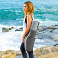 thumbnail image 3 of Yogiii Tote Sling Carrier Wlarge Side & Zipper Pocket Yoga Mat Bag, Polyester Gray, 31" Length, 3 of 6