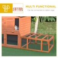 thumbnail image 5 of PetFurnishn Large Wooden Rabbit Hutch Bunny Hutch Small Animal Habitat Enclosure Outdoor Run and Lockable Doors, Natural, 5 of 10