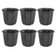 thumbnail image 4 of Canele Mold, Cannele Muffin Cup, 6Pcs Non-Stick Cannele Mould Gray-Black Canneles, 4 of 5