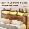 thumbnail image 5 of Lifezone Full Bed Frame with Headboard and Storage,2-Tier Storage Headboard & Foot-Board Drawers, Rustic Brown, 5 of 8