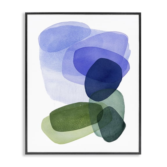 Stupell Industries Scandinavian Layered Opaque Shapes Black Framed Giclee Art, 11 x 14, by Simone Christen