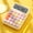 Yellow, variant on 1pc 12-digit large LCD display and big round button desktop calculator for flexible keyboard calculator for office, school
