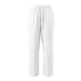 thumbnail image 3 of Guluxicc Men's Straight Leg Cotton Pants with Pockets Drawstring Elastic Waist Solid Daily Casual Trousers for Beach Vacation, 3 of 7