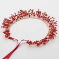 thumbnail image 4 of FOMIYES Elegant Red Bridal Hair Band Crystal Beaded Headpiece for Wedding Style, 4 of 8