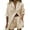 Beige, variant on Women 2 Piece Casual Tracksuit Outfit Set Cotton Linen Stripe Checkered Long Sleeve Button Down Shirt and Loose Drawstring High Waisted Summer Shorts