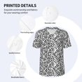 thumbnail image 3 of Uemuo Weave Geometric Print Mens Polo Shirts Baseball T-shirt Performance Short Sleeve Golf Shirt Moisture Wicking Athletic Casual Collared T-Shirt-3X-Large, 3 of 7