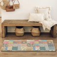 thumbnail image 4 of Pioneer Flower Floral Print Pattern Bathroom Rugs Mat, Non Slip Microfiber Bathroom Rug with Rubber Backing, Soft Mats for Bathroom Floor Tub Shower, 17"x47", 4 of 5