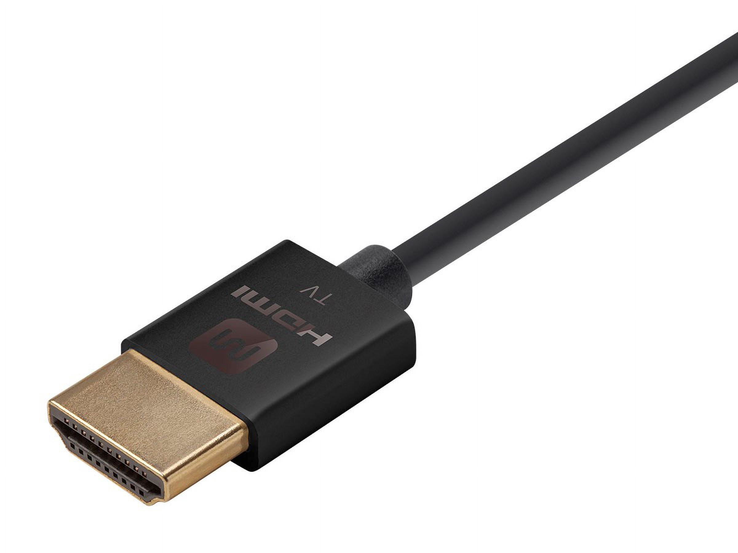 Monoprice HDMI Cable - 6 Feet - Black | High Speed, Active Chipset, 4K@60Hz, HDR, 18Gbps, 36AWG, YUV 4:4:4 , Compatible with UHD TV and More - Ultra Slim Series
