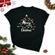 thumbnail image 5 of Blusas para las Mujeres Casual, Navidad Impresión Cuello Redondo Blusa de Moda, Fiesta de Fiesta Camiseta Top, 5 of 7
