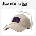 thumbnail image 2 of Baseball Cap Bent Eaves Design 6 Piece Cap Body Breathable Not Hot Plastic Cap Drag For Daily Travel Vacation Neon Party Axolotls - 80s Synthwave Beige, 2 of 8