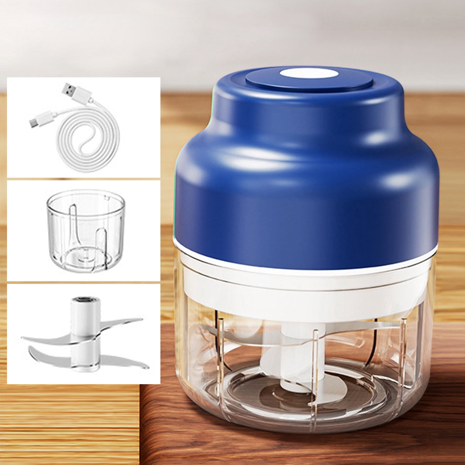 Electric Mini Food Chopper & Garlic Grinder, USB Rechargeable, 350ML Powerful Vegetable Chopper for Onion, Ginger, Chili, Portable Meat Mincer, Small Food Processor