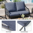 thumbnail image 4 of Pellebant Outdoor Seat Cushion Set 21 x 22 Inch Deep Seat & Back Cushion for Chair Sofa Couch, Blue, 4 of 8