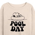 thumbnail image 3 of Peanuts - Snoopy's Pool Day - Women's Lightweight French Terry Long Sleeve Shirt, 3 of 6