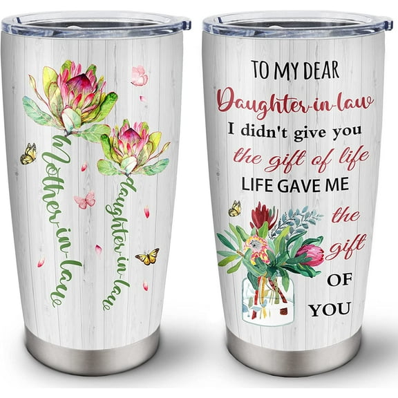 Daughter In Law Gifts Coffee Tumbler 20 oz, Best Gifts for Future Daughter in Law, Daughter-In-Law Gifts from Mother in Law, Daughter in Law Gift, Christmas Birthday Gifts for Daughter in Law