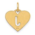 thumbnail image 3 of 14k Yellow Gold Heart Cut-Out Letter J Initial Pendant, 3 of 4