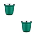 thumbnail image 4 of Inteprter Tazas de café de doble pared contenedor anti-escaldado 80ML pequeña capacidad té leche anillo boca aislamiento taza estudiante verde Verde 2Conjunto, 4 of 6