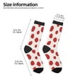 thumbnail image 2 of Rateoe Abstract Red Polka Dot Pattern Children's Socks, Socks Gifts ,kids Crew Soft Cotton Socks , Moisture-Wicking, Durable, Ideal for Daily Wear & Sports, 2 of 5