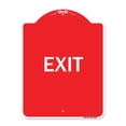 thumbnail image 1 of SignMission A-DES-RW-1824-24042 18 x 24 in. Designer Series Sign - Exit 1, Red & White, 1 of 1