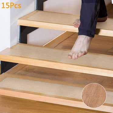 XKDOUS 15pcs Stair Treads Non-Slip, 24"x4" Outdoor Anti-Slip Staircase Step Treads, Waterproof Grip Tape for Stairs Steps Staircase