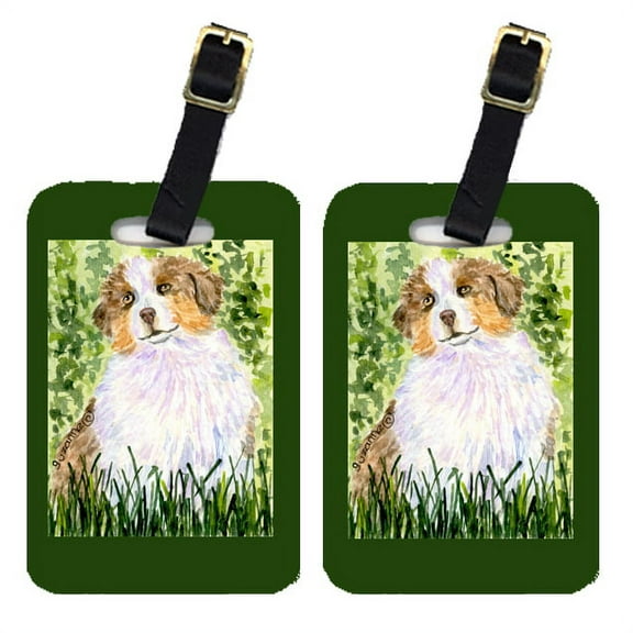 Pair of 2 Australian Shepherd Luggage Tags
