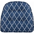 thumbnail image 2 of Non-Slip Tufted Chair Cushions for Dining Room, Kitchen and Office Use, U-Shaped Skid-Proof Seat Pad, 15x16 Inches, 4 Pack, Geo Blue, 2 of 6