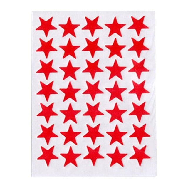 10 Sheets Award Flash Sticker for Children Students Teachers Five-pointed Star Removable Mother Praise Label Decorations Reward Decals Children Students Red