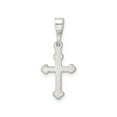 thumbnail image 4 of 925 Sterling Silver Budded Cross Charm, Polished Finish, 24 mm, 4 of 6