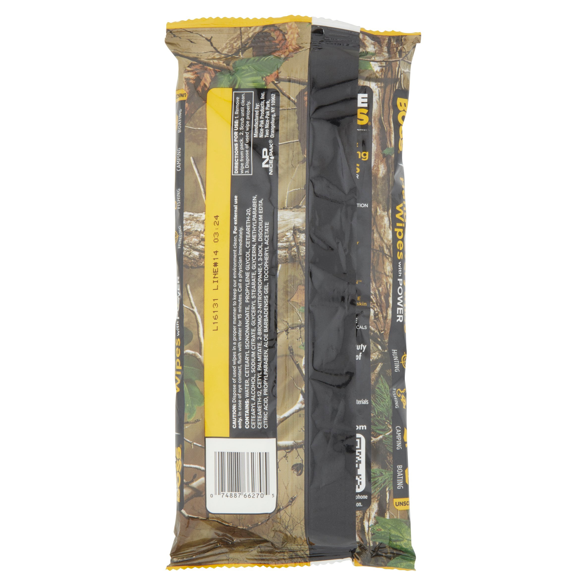 Grime Boss Wipes Hunting Unscented 48 Extra Large Hunting Wipes