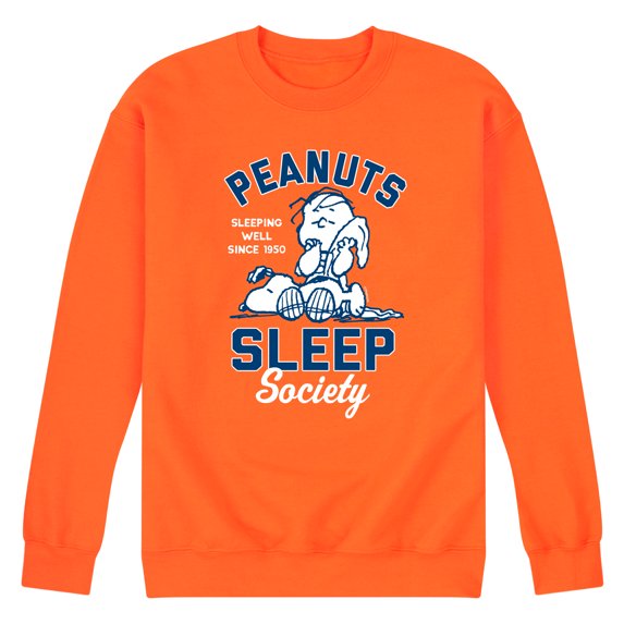 Peanuts - Peanuts Sleep Society - Men's Crew Neck Fleece Pullover