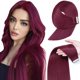 thumbnail image 1 of Extensiones de pelo YDDM con cinta adhesiva, 18 pulgadas, color burdeos, 100% pelo Remy, 1 of 7
