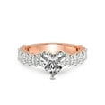 thumbnail image 3 of 3 Carat IGI Certified Heart Shape Lab Grown Diamond Engagement Ring | 14K Rose Gold | Lillian Eternity Oval Shape Side Lab Diamond Ring | FG-VS1-VS2 Quality Friendly Diamonds, 3 of 5
