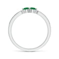 thumbnail image 2 of Angara Natural 0.2 Ct. Emerald with Diamond Classic Ring in 14K White Gold for Women (Ring Size: 11.5), 2 of 8