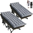 thumbnail image 4 of Slsy 2 Pack Folding Bed Cot with 3.3 Inch 2 Sided Mattress, 75"* 28" Folding Camping Cots with Carry Bag, Portable Sleeping Cot Guest Bed, 4 of 15