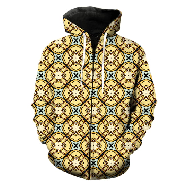 Sudadera con capucha y cremallera 3D con pintura de arte de grafiti para hombre y mujer, estilo hip hop, estilo Harajuku, para hombre