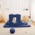 thumbnail image 4 of CazToi 12 Pcs Modular Kids Play Couch with 2 Balls and Tunnel Child Sectional Sofa for Playing, Sleeping & Creating, 4 of 7