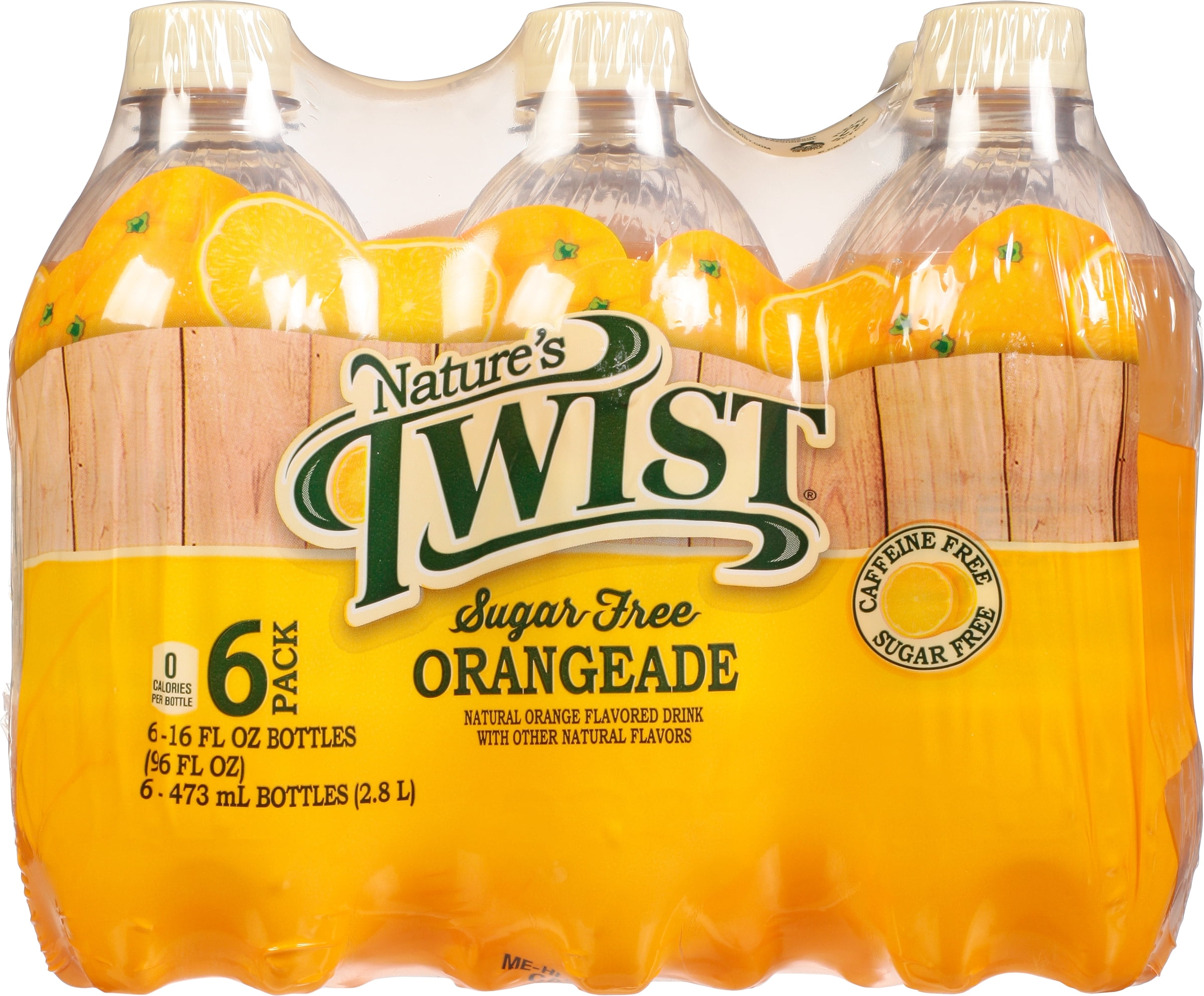 Nature's Twist Sugar-Free Orangeade, 6 fl oz, 6 Pack
