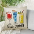 thumbnail image 5 of Hello Summer Vibes Gnome Decorative Throw Pillow Cover 20 x 20 Set of 4, Ice Cream Popsicle Juice Porch Patio Outdoor Pillowcase, Stripes Seasonal Farmhouse Couch Cushion Case Home Decor, 5 of 5