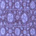 thumbnail image 1 of Ahgly Company Machine Washable Indoor Square Abstract Blue Modern Area Rugs, 4' Square, 1 of 4