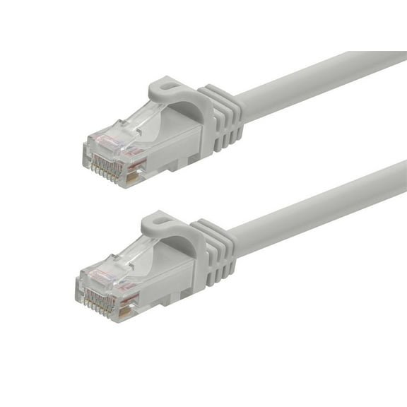 Monoprice Cat6 Ethernet Patch Cable - 100 Feet - Gray | Network Internet Cord - RJ45, Stranded, 550Mhz, UTP, Pure Bare Copper Wire, 24AWG - Flexboot Series