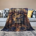 thumbnail image 2 of Orinice Lion Blanket Printed Throw Blanket for Kids Child Adults Soft Warm Flannel Blanket for Bed and Couch Bedroom Decor  60x80in, 2 of 6