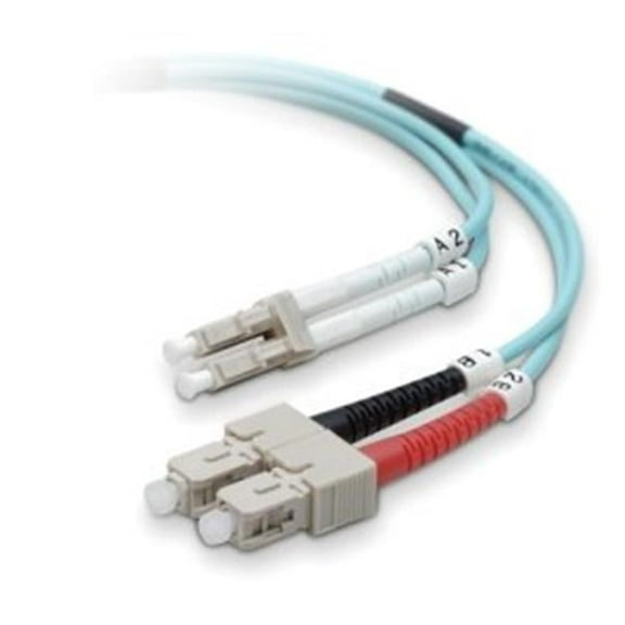 K85838 3M Fiber Optic Duplex Patch Cable - Aqua - 9.84 ft.