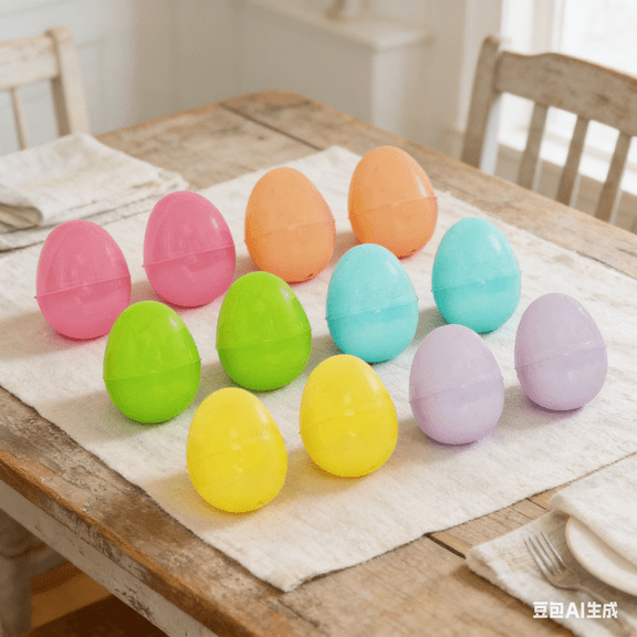 Bisitoy Easter Eggs Openable Plastic Containers for Festive Fun – 12 Count