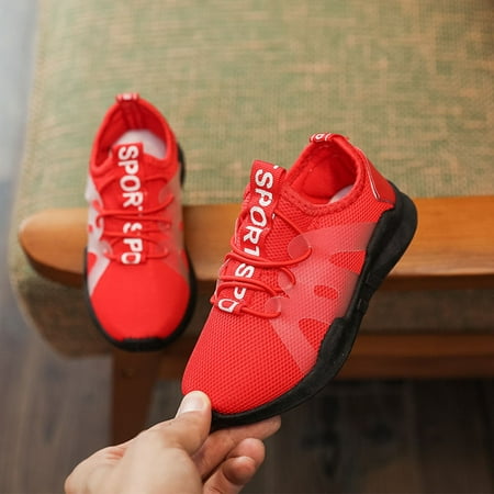 

Children Kid Boys Girls Letter Sport Running Style Mesh Sneaker Casual Shoes