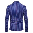 thumbnail image 3 of Mens Striped Wedding Party Slim Fit Casual Suit Jacket, 3 of 5